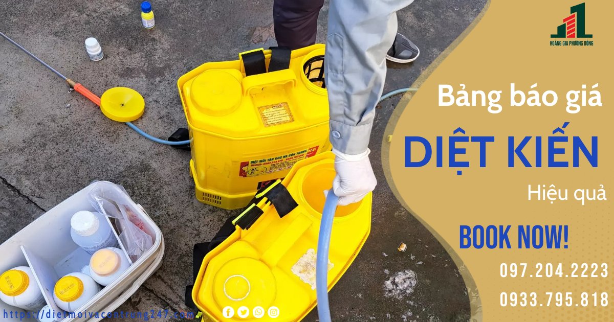 BẢNG BÁO GIÁ DỊCH VỤ DIỆT KIẾN